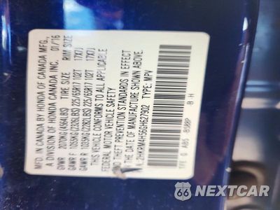 Zdjęcie 13 z 13 samochodu: 2016 HONDA CR-V EX VIN:2HKRM4H56GH627902 - miniatura