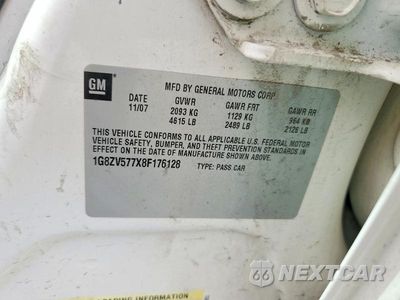 Zdjęcie 12 z 12 samochodu: 2008 SATURN AURA XR VIN:1G8ZV577X8F176128 - miniatura