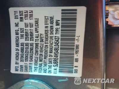 Zdjęcie 13 z 13 samochodu: 2011 HONDA CR-V EX VIN:5J6RE4H54BL045437 - miniatura