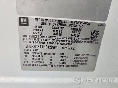 Zdjęcie 13 z 13 samochodu: 2017 BUICK ENVISION ESSENCE VIN:LRBFXDSAXHD128364 - miniatura