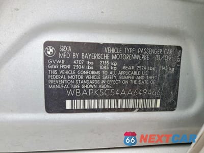 Zdjęcie 13 z 13 samochodu: 2010 BMW 328 XI SULEV VIN:WBAPK5C54AA649466 - miniatura