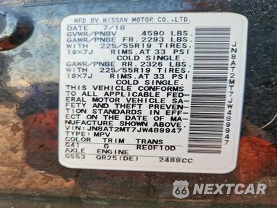 Zdjęcie 13 z 13 samochodu: 2018 NISSAN ROGUE SL VIN:JN8AT2MT7JW489947 - miniatura