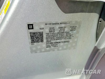 Zdjęcie 13 z 13 samochodu: 2019 CHEVROLET CRUZE LT VIN:1G1BE5SM2K7139993 - miniatura