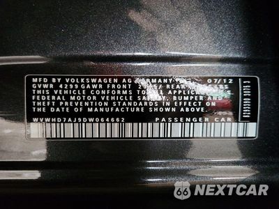 Zdjęcie 12 z 12 samochodu: 2013 VOLKSWAGEN GTI VIN:WVWHD7AJ9DW064662 - miniatura