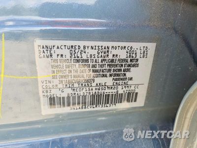 Zdjęcie 12 z 12 samochodu: 2024 NISSAN SENTRA SV VIN:3N1AB8CV6RY356379 - miniatura