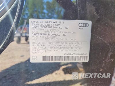 Zdjęcie 12 z 12 samochodu: 2013 AUDI Q5 PREMIUM PLUS VIN:WA1LFAFP2DA044260 - miniatura
