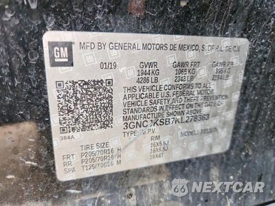 Zdjęcie 13 z 13 samochodu: 2019 CHEVROLET TRAX LS VIN:3GNCJKSB7KL278363 - miniatura