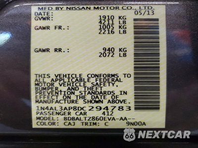 Zdjęcie 12 z 12 samochodu: 2013 NISSAN ALTIMA VIN:1N4AL3AP8DC294783 - miniatura