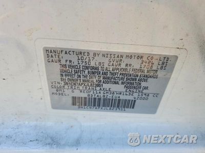 Zdjęcie 12 z 12 samochodu: 2018 NISSAN VERSA SV VIN:3N1CN7APXJL823951 - miniatura