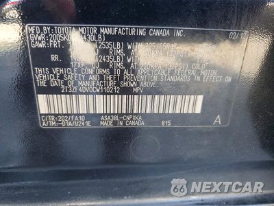 Zdjęcie 13 z 13 samochodu: 2012 TOYOTA RAV4 BASE VIN:2T3ZF4DV0CW110212 - miniatura