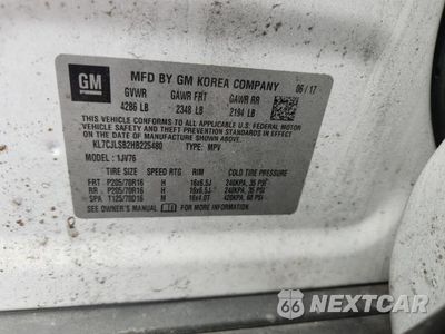 Zdjęcie 12 z 12 samochodu: 2017 CHEVROLET TRAX 1LT VIN:KL7CJLSB2HB225480 - miniatura
