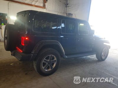 Trzecie zdjęcie samochodu z tyłu: 2018 JEEP WRANGLER UNLIMITED SAHARA VIN:1C4HJXEG0JW111368 - miniatura
