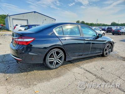 Trzecie zdjęcie samochodu z tyłu: 2017 HONDA ACCORD SPORT VIN:1HGCR2F60HA007418 - miniatura