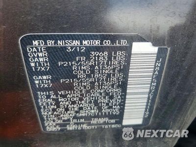 Zdjęcie 12 z 12 samochodu: 2012 NISSAN JUKE S VIN:JN8AF5MR7CT111192 - miniatura
