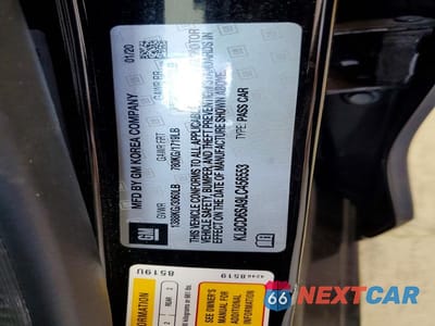 Zdjęcie 12 z 12 samochodu: 2020 CHEVROLET SPARK 1LT VIN:KL8CD6SA9LC456553 - miniatura