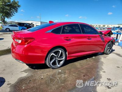 Trzecie zdjęcie samochodu z tyłu: 2020 HONDA ACCORD SPORT VIN:1HGCV1F3XLA005888 - miniatura