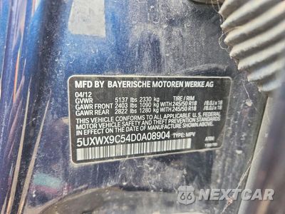 Zdjęcie 12 z 12 samochodu: 2013 BMW X3 XDRIVE28I VIN:5UXWX9C54D0A08904 - miniatura