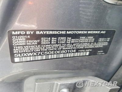Zdjęcie 13 z 13 samochodu: 2014 BMW X3 XDRIVE35I VIN:5UXWX7C50E0E80104 - miniatura