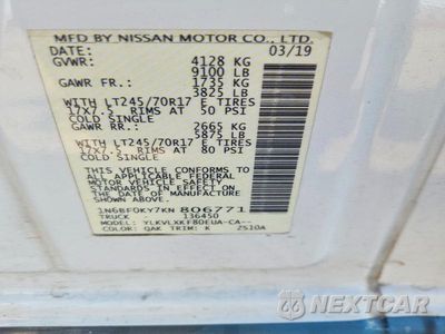Zdjęcie 13 z 13 samochodu: 2019 NISSAN NV 2500 HD SV VIN:1N6BF0KY7KN806771 - miniatura