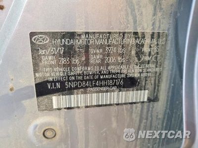 Zdjęcie 12 z 12 samochodu: 2017 HYUNDAI ELANTRA VALUE EDITION VIN:5NPD84LF4HH187176 - miniatura