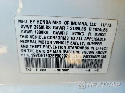 Zdjęcie 12 z 12 samochodu: 2014 ACURA ILX 20 VIN:19VDE1F32EE009929 - miniatura