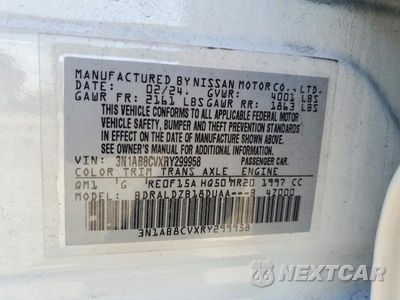 Zdjęcie 12 z 12 samochodu: 2024 NISSAN SENTRA SV VIN:3N1AB8CVXRY299958 - miniatura