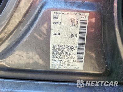 Zdjęcie 12 z 12 samochodu: 2018 NISSAN ALTIMA 2.5 SV VIN:1N4AL3APXJC207834 - miniatura