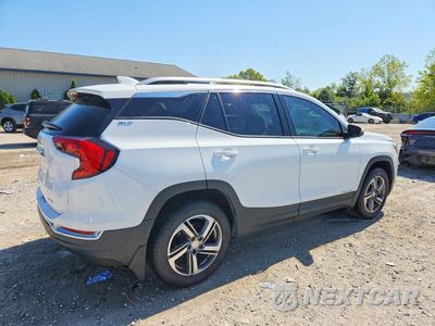 Trzecie zdjęcie samochodu z tyłu: 2018 GMC TERRAIN SLT VIN:3GKALVEV9JL369557 - miniatura