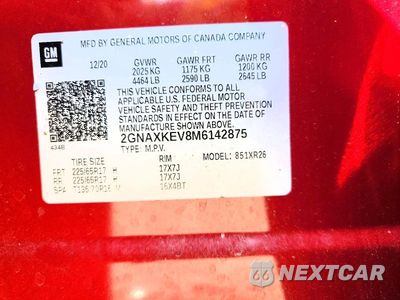 Zdjęcie 13 z 13 samochodu: 2021 CHEVROLET EQUINOX LT VIN:2GNAXKEV8M6142875 - miniatura