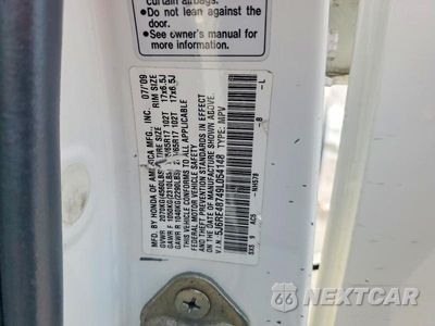 Zdjęcie 14 z 14 samochodu: 2009 HONDA CR-V EXL VIN:5J6RE48749L054148 - miniatura