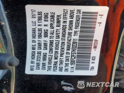 Zdjęcie 12 z 12 samochodu: 2017 HONDA CIVIC LX VIN:19XFC2F57HE023911 - miniatura
