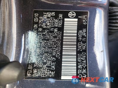 Zdjęcie 12 z 12 samochodu: 2010 TOYOTA PRIUS II VIN:JTDKN3DUXA5133622 - miniatura