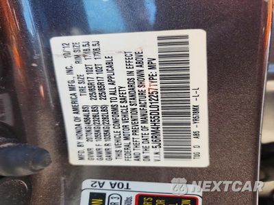 Zdjęcie 12 z 12 samochodu: 2013 HONDA CR-V EX VIN:5J6RM4H55DL012257 - miniatura