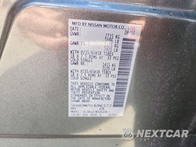 Zdjęcie 13 z 13 samochodu: 2015 NISSAN PATHFINDER S VIN:5N1AR2MM7FC696572 - miniatura