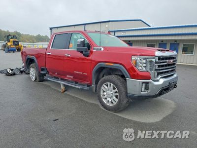 Czwarte zdjęcie samochodu z boku: 2021 GMC SIERRA K2500 SLT VIN:1GT49NE76MF230235 - miniatura