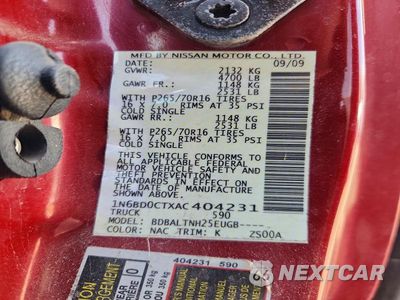 Zdjęcie 12 z 12 samochodu: 2010 NISSAN FRONTIER XE VIN:1N6BD0CTXAC404231 - miniatura