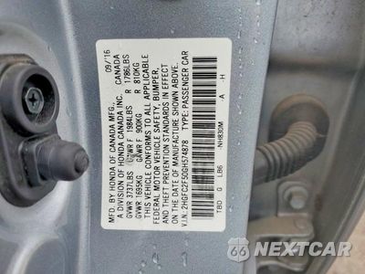 Zdjęcie 12 z 12 samochodu: 2016 HONDA CIVIC LX VIN:2HGFC2F50GH574878 - miniatura