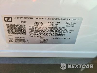 Zdjęcie 13 z 13 samochodu: 2026 CHEVROLET EQUINOX LT VIN:3GNAXPEG0TL503377 - miniatura