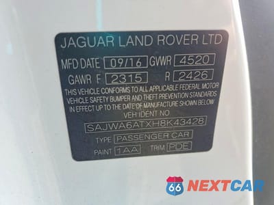 Zdjęcie 12 z 12 samochodu: 2017 JAGUAR F-TYPE VIN:SAJWA6ATXH8K43428 - miniatura
