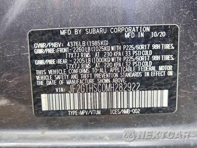 Zdjęcie 14 z 14 samochodu: 2021 SUBARU CROSSTREK SPORT VIN:JF2GTHSC0MH282922 - miniatura
