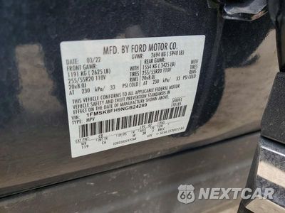 Zdjęcie 13 z 13 samochodu: 2022 FORD EXPLORER LIMITED VIN:1FMSK8FH9NGB24289 - miniatura