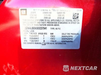 Zdjęcie 13 z 13 samochodu: 2014 CHEVROLET EQUINOX LT VIN:2GNALBEK6E6237941 - miniatura