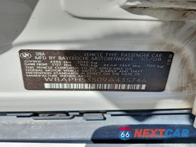 Zdjęcie 12 z 12 samochodu: 2009 BMW 3ER I SULEV VIN:WBAPH53509A435746 - miniatura