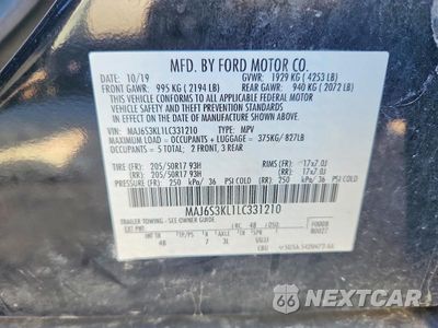 Zdjęcie 12 z 12 samochodu: 2020 FORD ECOSPORT TITANIUM VIN:MAJ6S3KL1LC331210 - miniatura