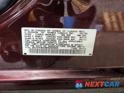 Zdjęcie 12 z 12 samochodu: 2009 HONDA RIDGELINE RTL VIN:2HJYK16519H500565 - miniatura