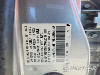 Zdjęcie 12 z 12 samochodu: 2007 HONDA ACCORD VALUE VIN:1HGCM56167A163465 - miniatura