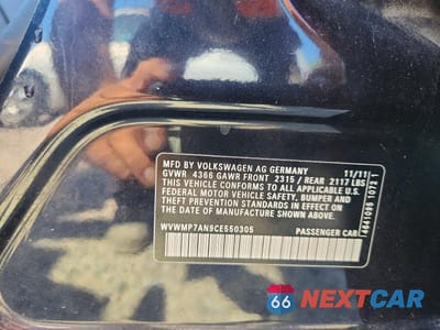 Zdjęcie 13 z 13 samochodu: 2012 VOLKSWAGEN CC SPORT VIN:WVWMP7AN9CE550305 - miniatura