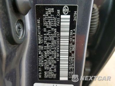 Zdjęcie 12 z 12 samochodu: 2012 TOYOTA CAMRY SE VIN:4T1BF1FK5CU037267 - miniatura
