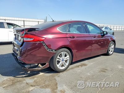 Trzecie zdjęcie samochodu z tyłu: 2018 FORD FUSION SE VIN:3FA6P0HD6JR167998 - miniatura