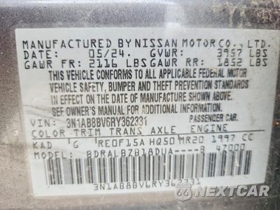 Zdjęcie 12 z 12 samochodu: 2024 NISSAN SENTRA S VIN:3N1AB8BV6RY362331 - miniatura